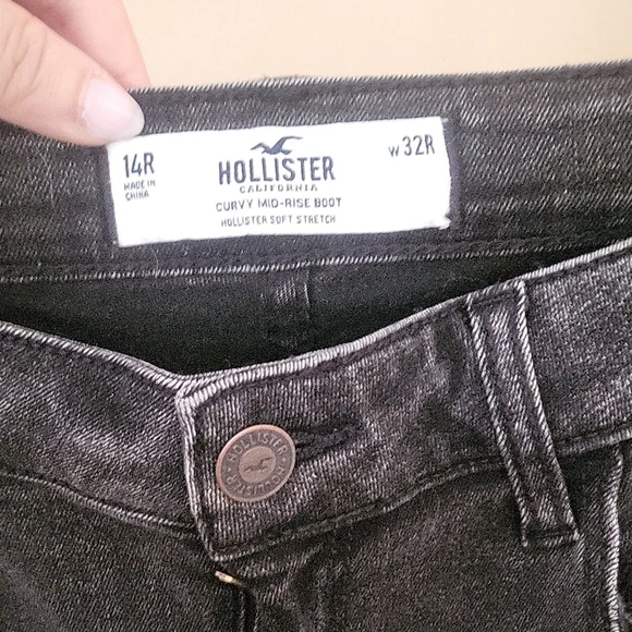 Hollister Dark Gray Denim Jeans in 14R - Picture 3 of 8
